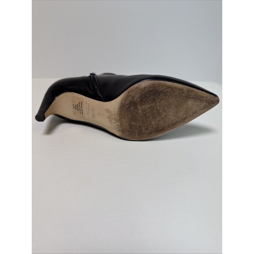 Nordstrom Signature Flora Ankle Bootie Genuine Leather Black Size US 5.5 EU 35.5 - Picture 9 of 13